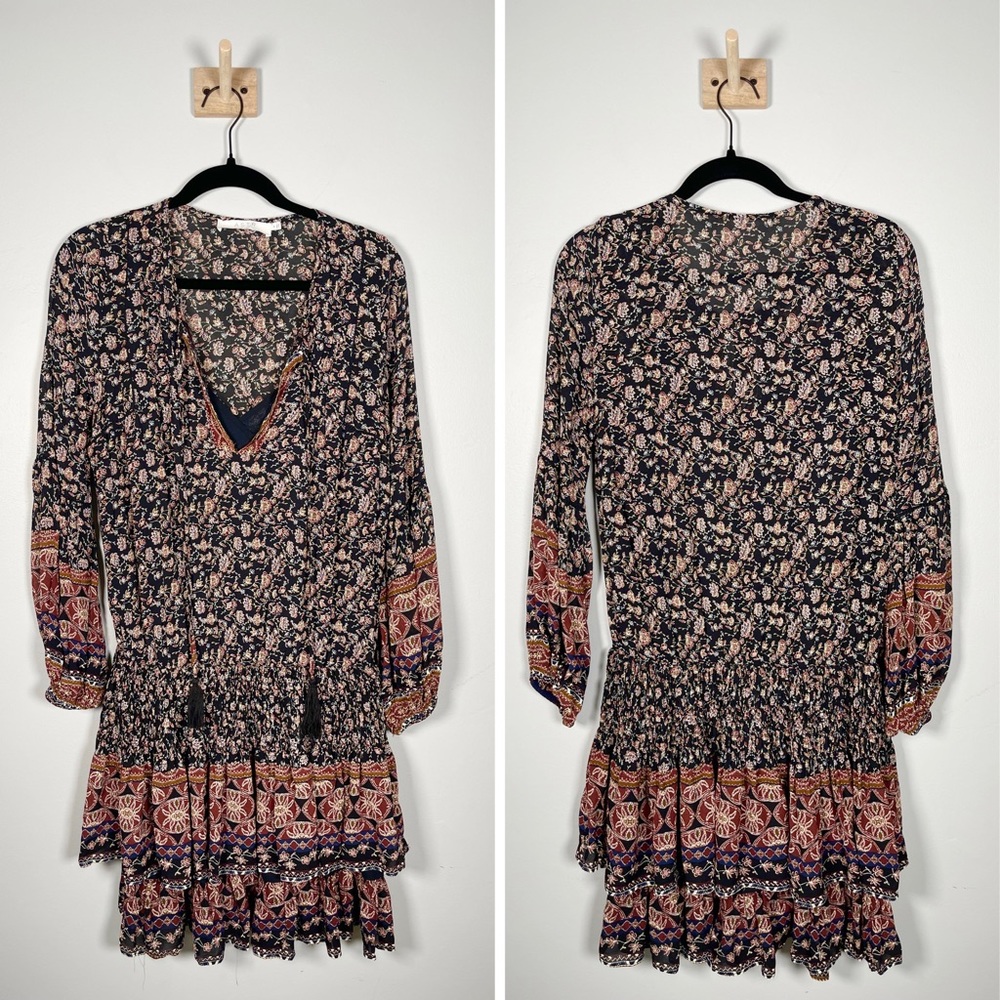 ASTR Drop Waist Paisley Dress